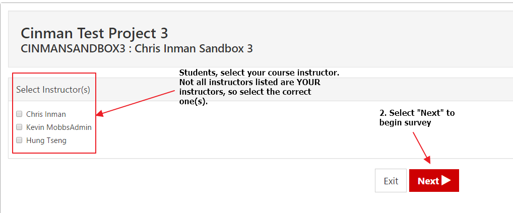 Confirm Your Instructors